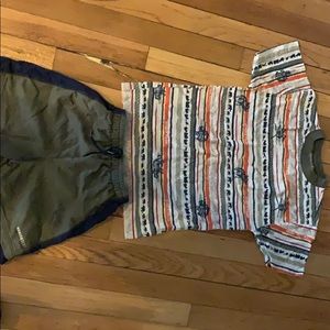 Gently worn boys shirt/short set